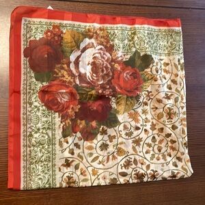 Vintage | Glentex Floral Square Scarf Made in Italy. 30” x 30” approx.
